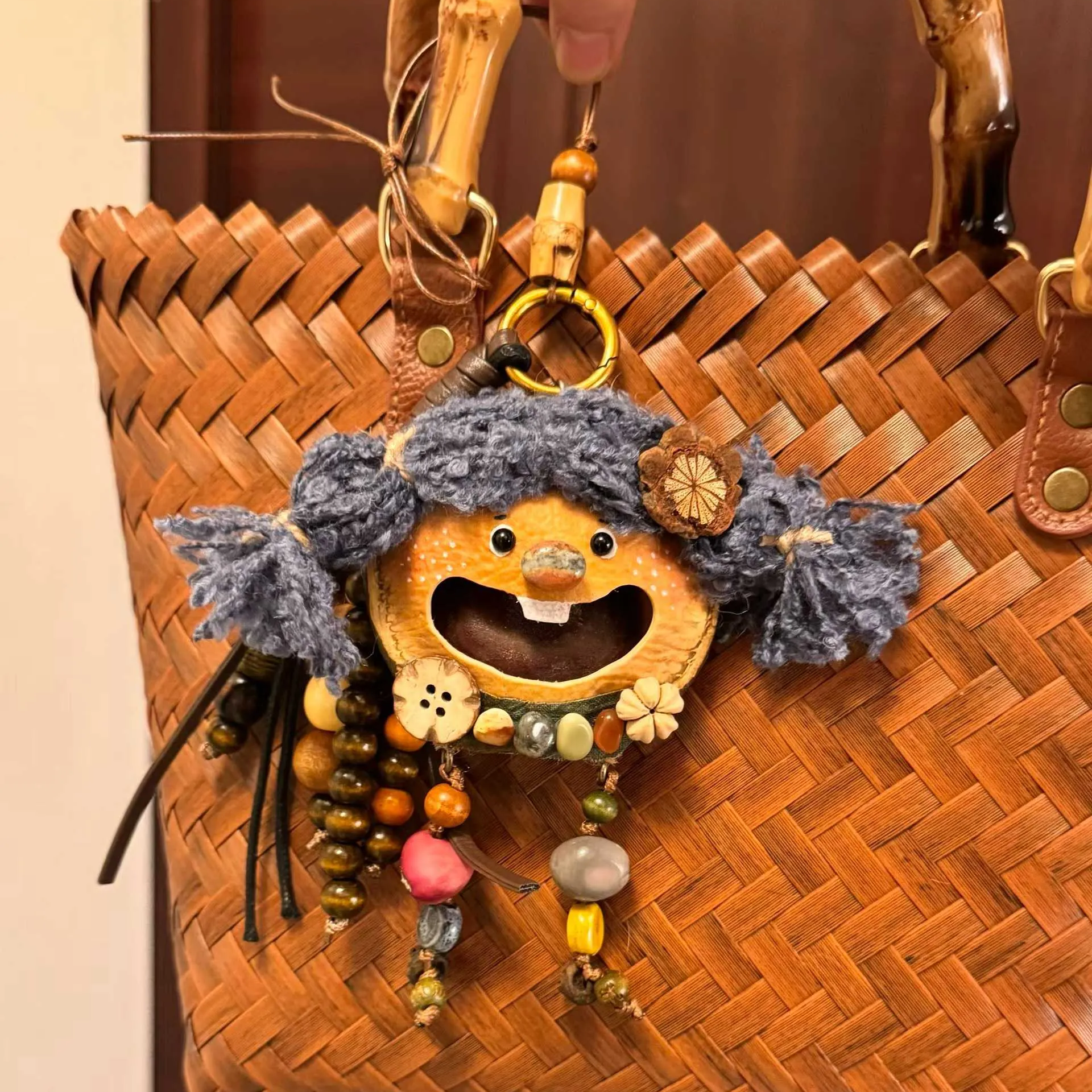 Handmade Entada Single Bean Pod Ornament