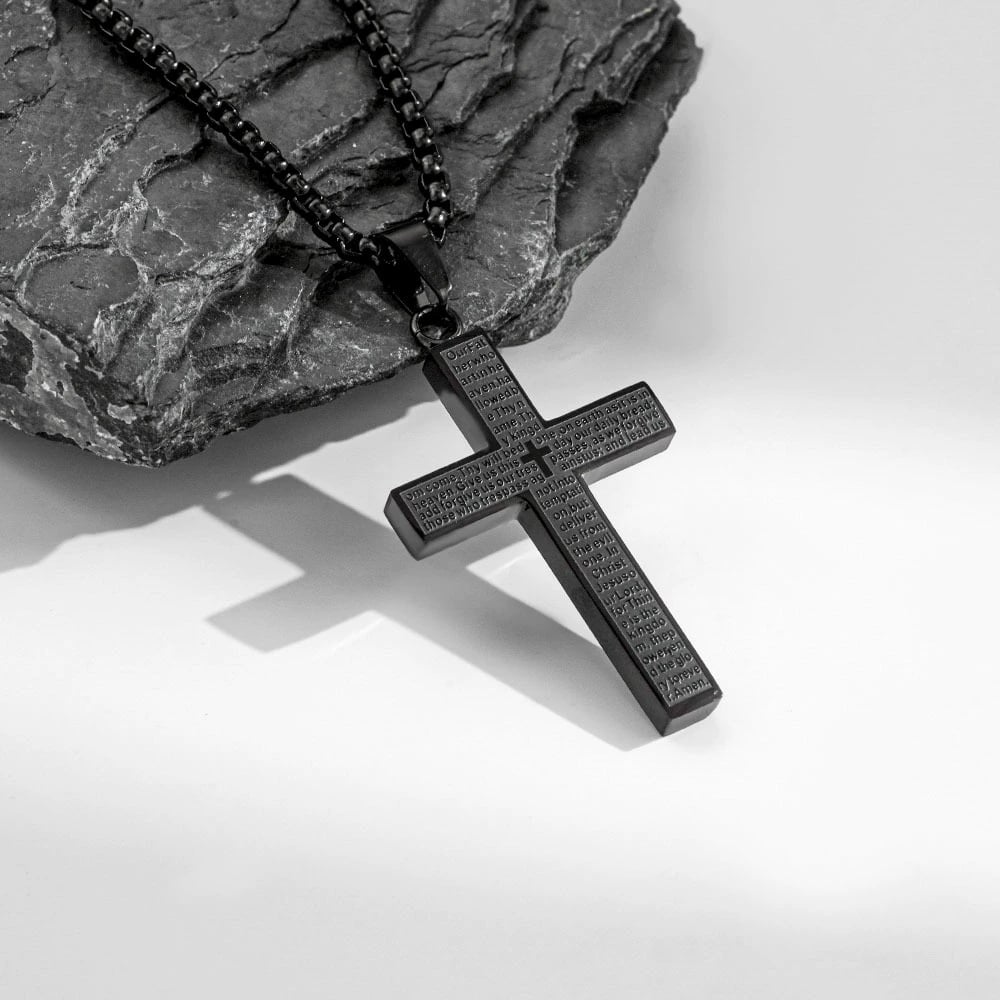 🎁50% OFF🎁 Lord's Prayer Scibble Cross Necklace