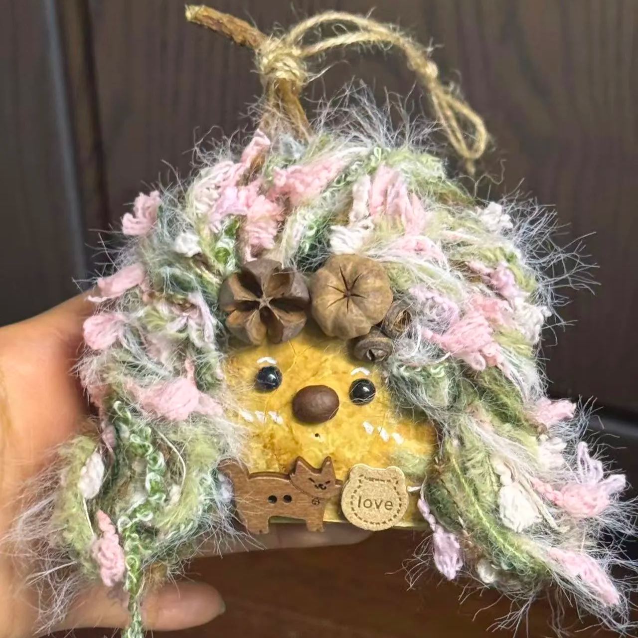 Handmade Entada Bean Pod Ornament