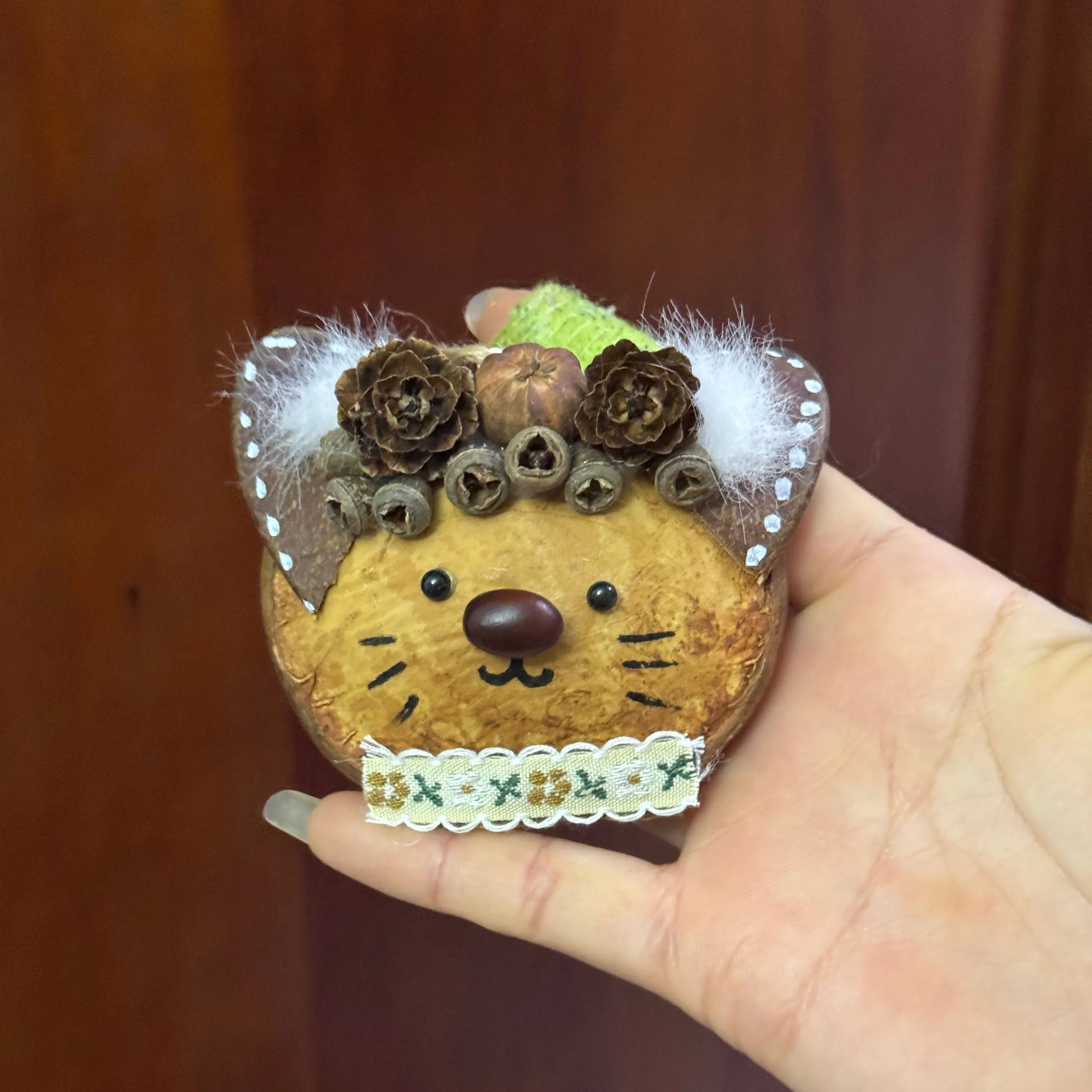 Handmade Entada Bean Pod Ornament