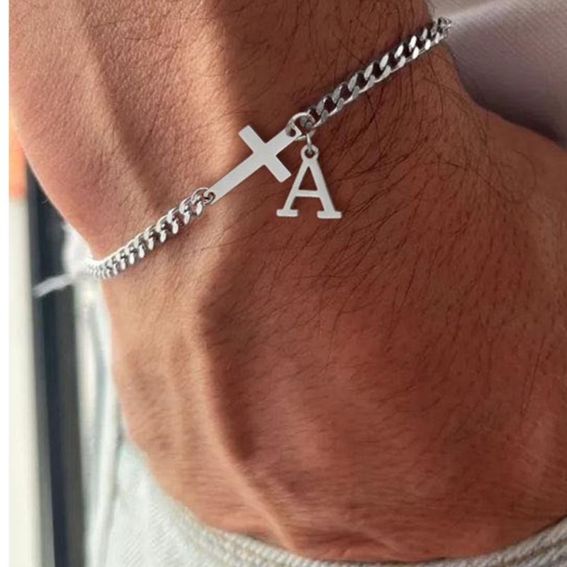 Grace Initial Cross Bracelet — A Personalized Symbol Of Faith & Love
