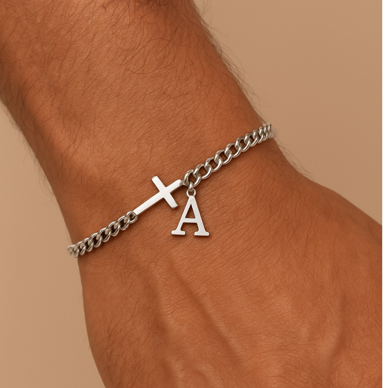 Grace Initial Cross Bracelet — A Personalized Symbol Of Faith & Love