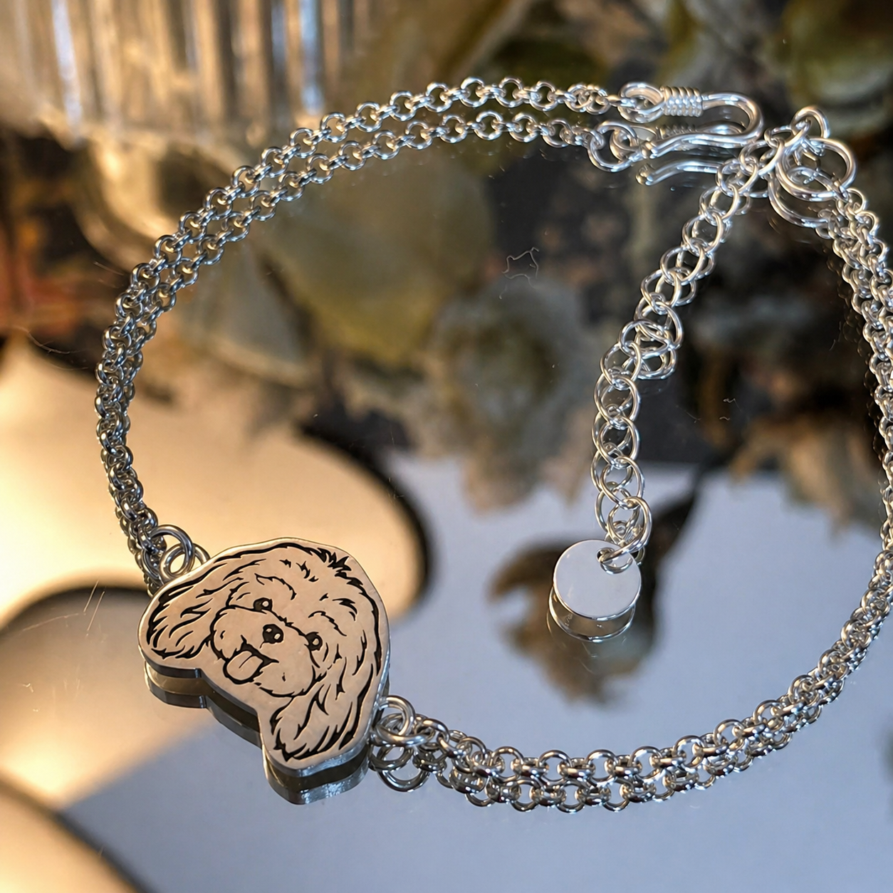 925 Sterling Custom Pet Portrait Bracelet