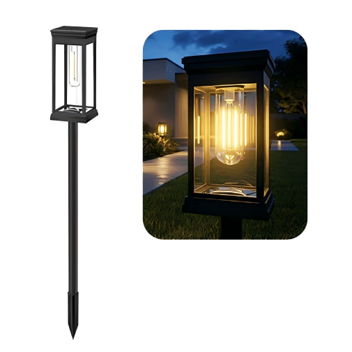 Solar-powered tungsten filament path light