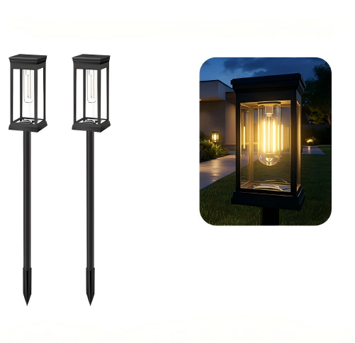 Solar-powered tungsten filament path light