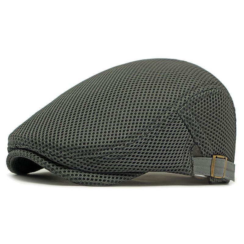 🧢New arrival 40% OFF!🏖️Breathable Flat Cap with Adjustable Strap – Mesh Fabric, Classic Ivy Style & Built-in Sweatband – All-Day Comfort🌞