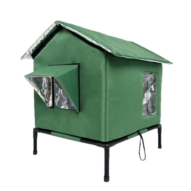 🏠40% OFF!🐈 All-Weather Elevated Outdoor Cat House – Waterproof, Insulated, Foldable 🌧️