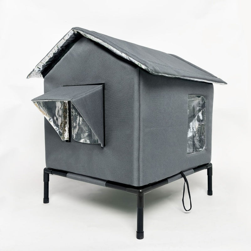 🏠40% OFF!🐈 All-Weather Elevated Outdoor Cat House – Waterproof, Insulated, Foldable 🌧️