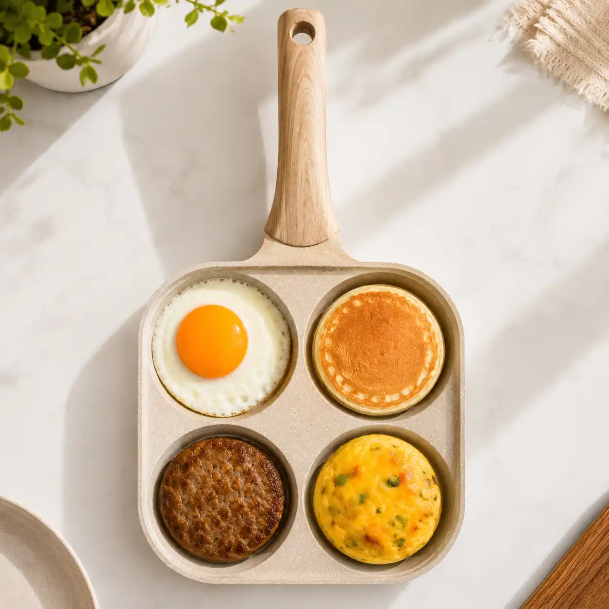 BreakfastMaster™ 4-Cavity Nonstick Breakfast Pan