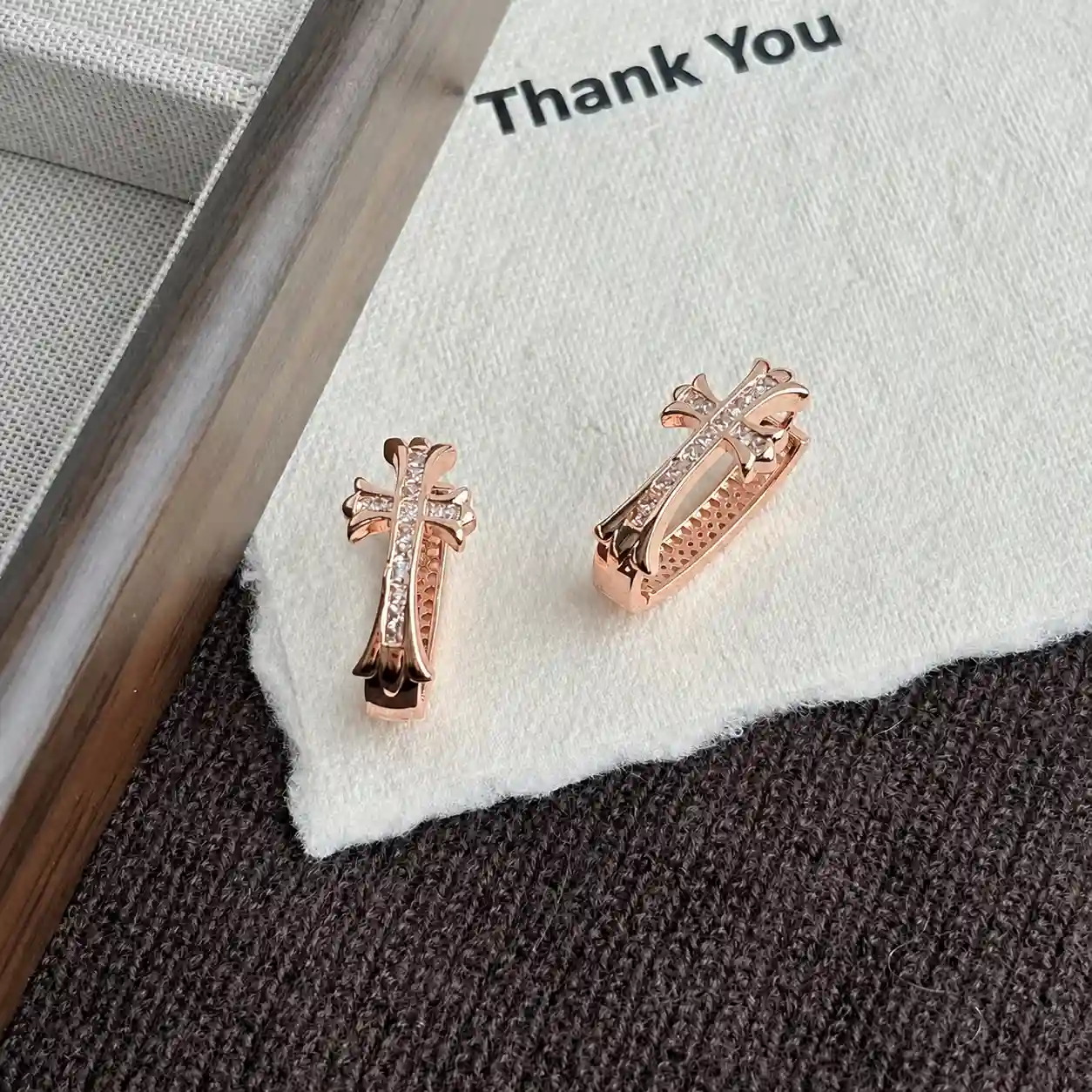 Faith Sparkle Cross Hoop Earrings