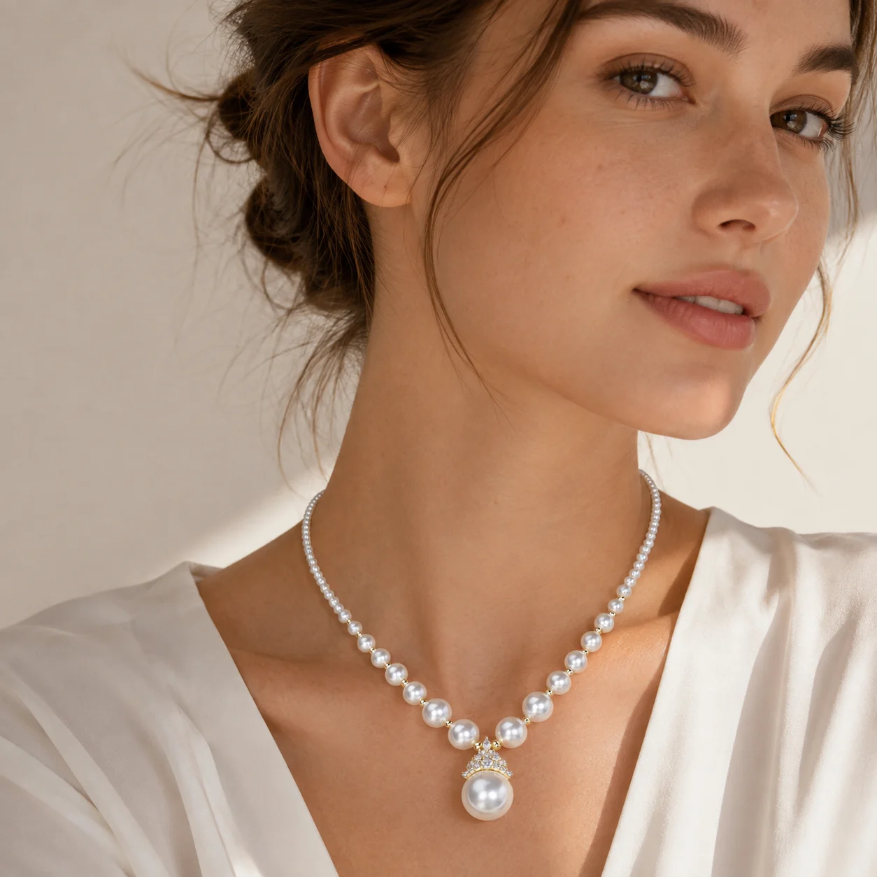 Regal Crown Pearl Necklace
