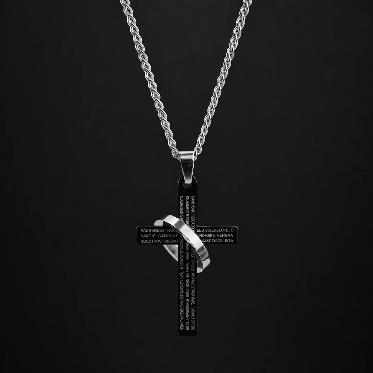 Ring Cross Pendant Necklace