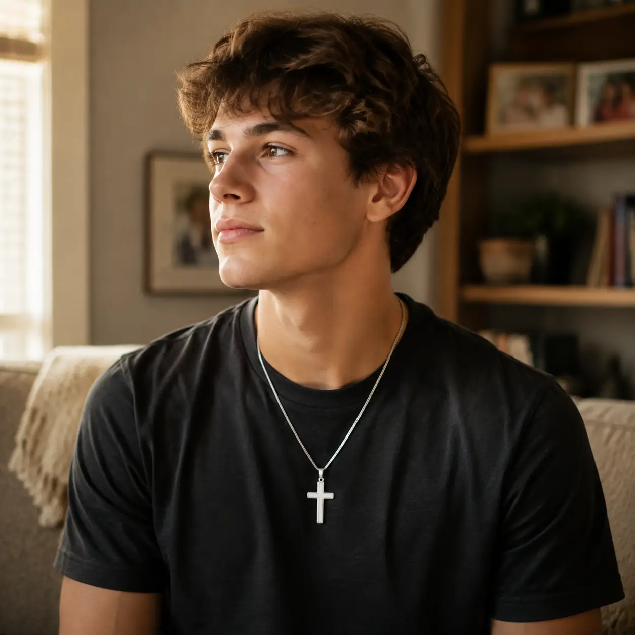 To My Grandson Cross Necklace — A Meaningful Gift Of Faith & Love