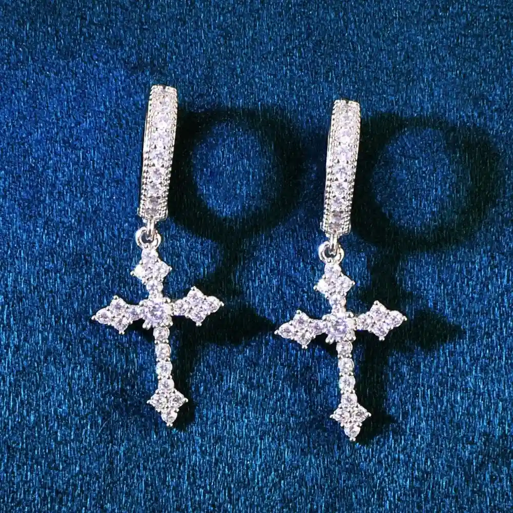 Grace & Faith Sparkling Cross Earrings