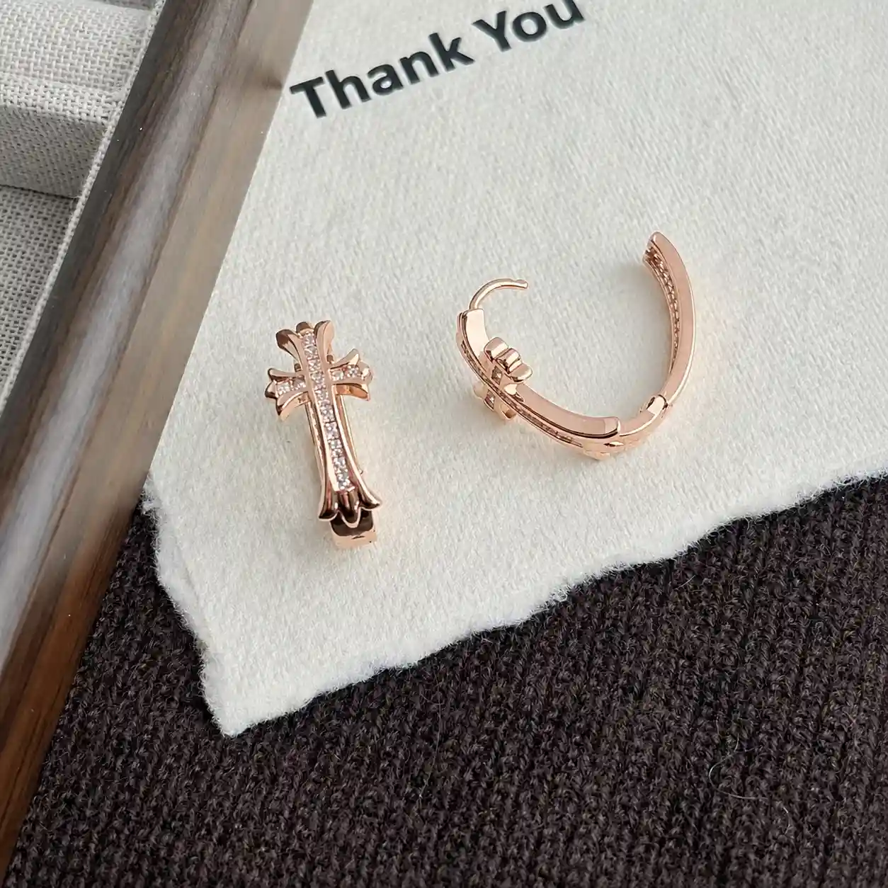 Faith Sparkle Cross Hoop Earrings