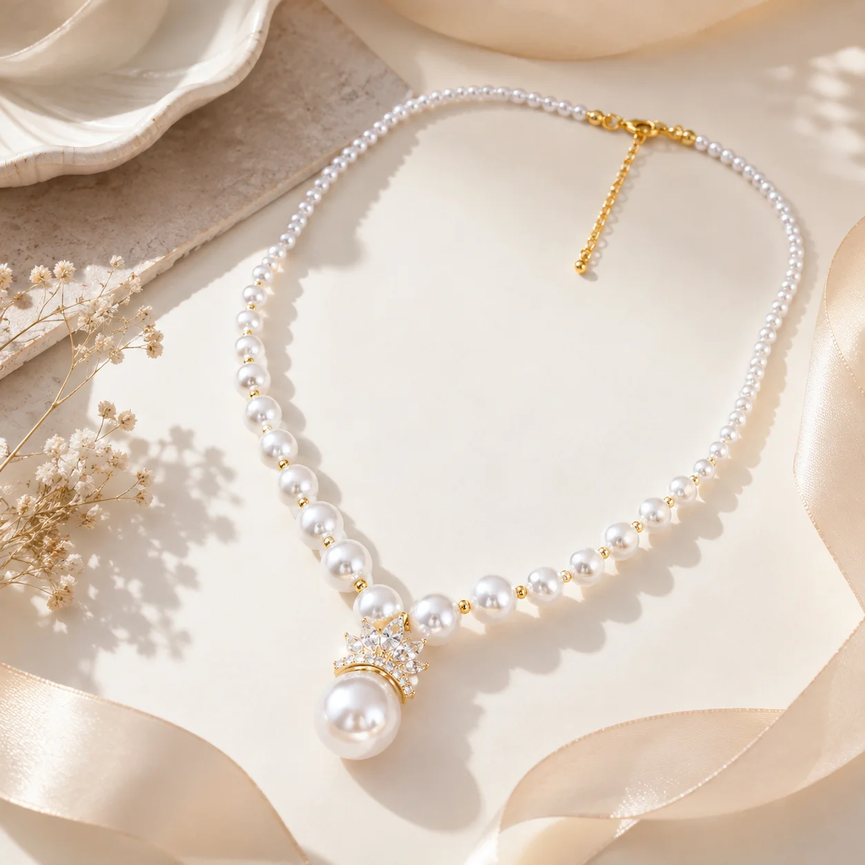 Regal Crown Pearl Necklace