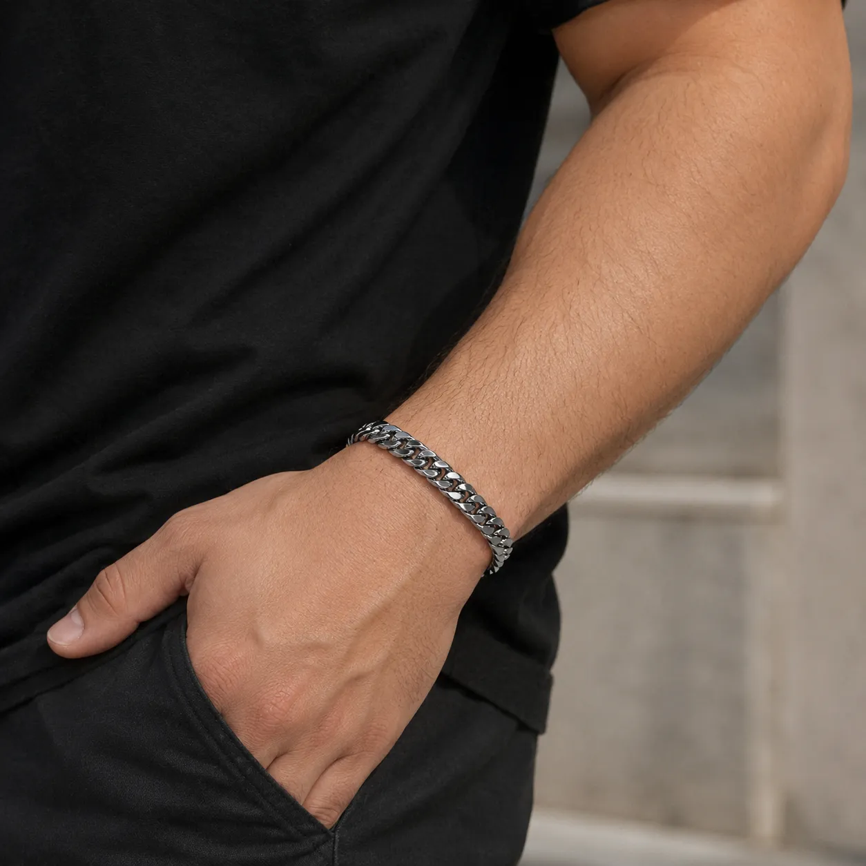 Streetline Cuban Link Necklace and Bracelet
