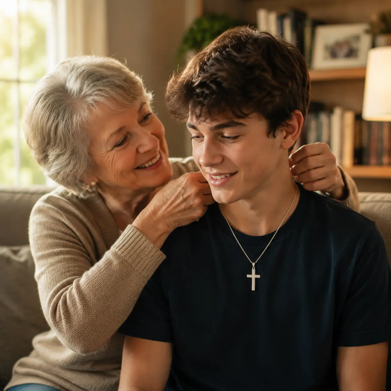 To My Grandson Cross Necklace — A Meaningful Gift Of Faith & Love