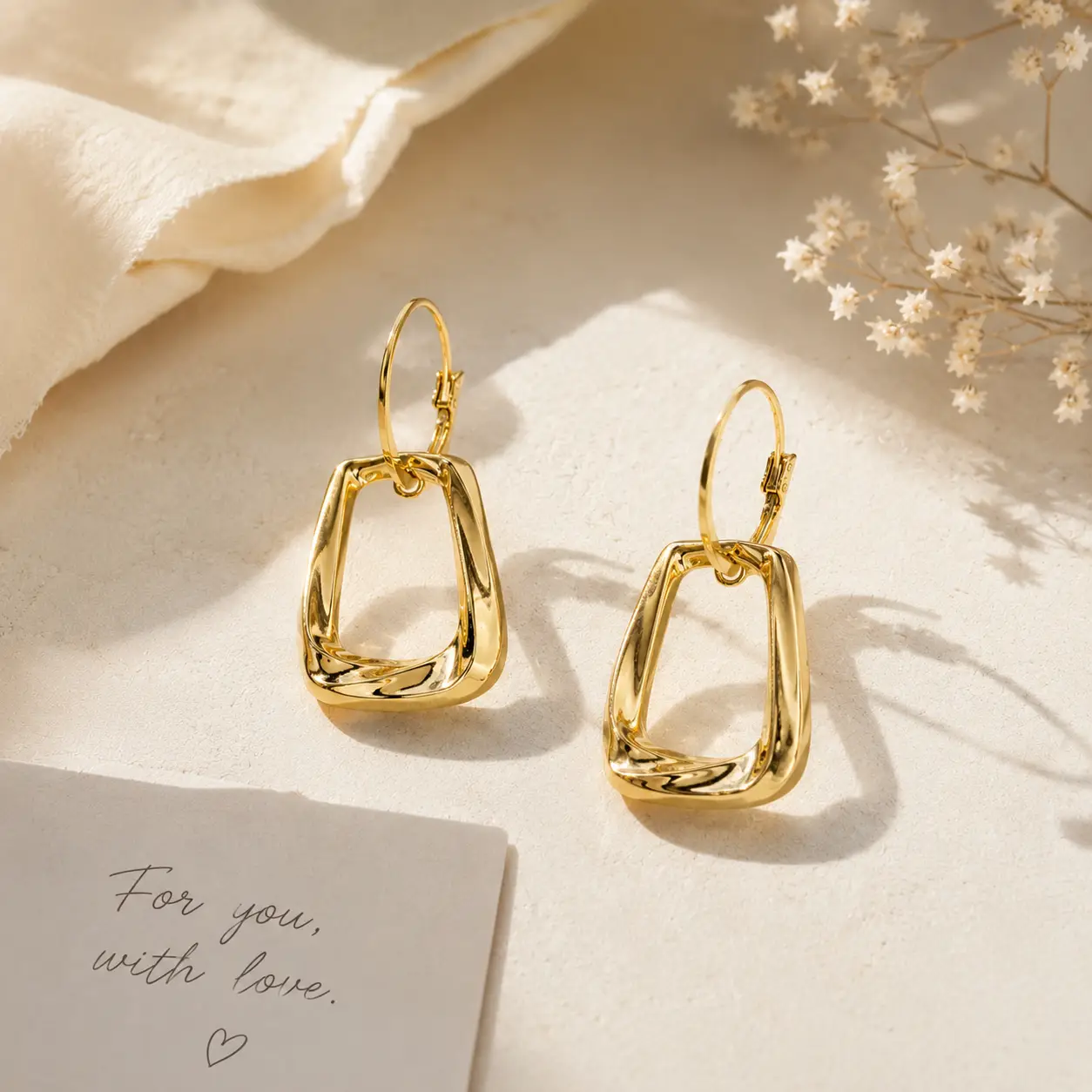 Avery Geometric Gold-Tone Dangle Earrings