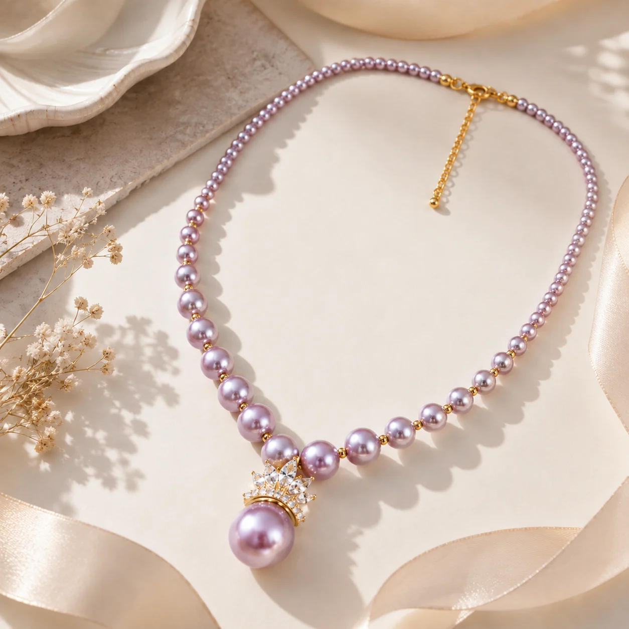 Regal Crown Pearl Necklace