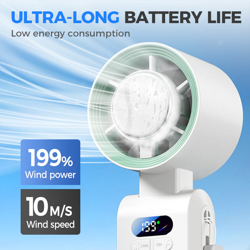 Handheld Portable Fan with Ice Cooler
