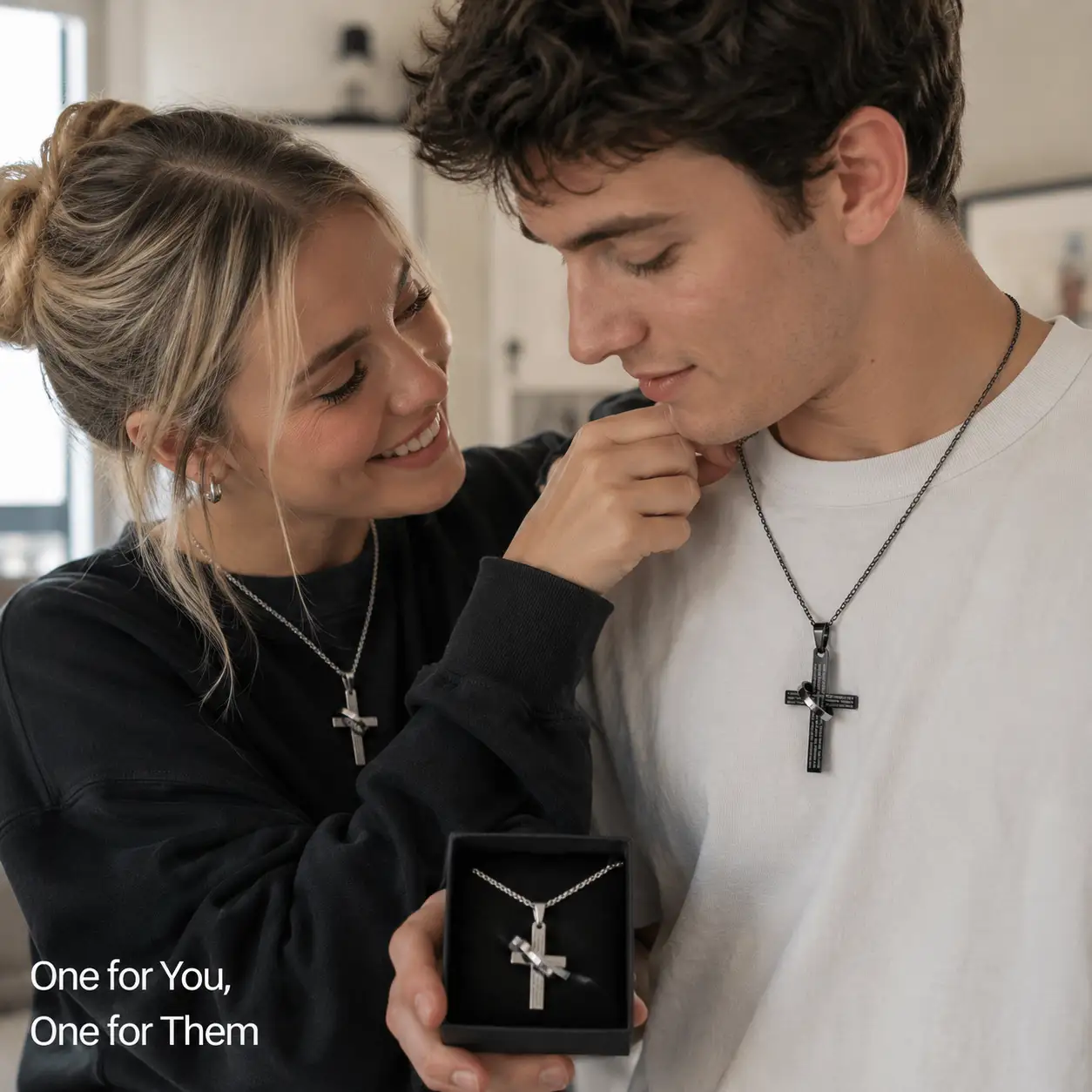 Ring Cross Pendant Necklace