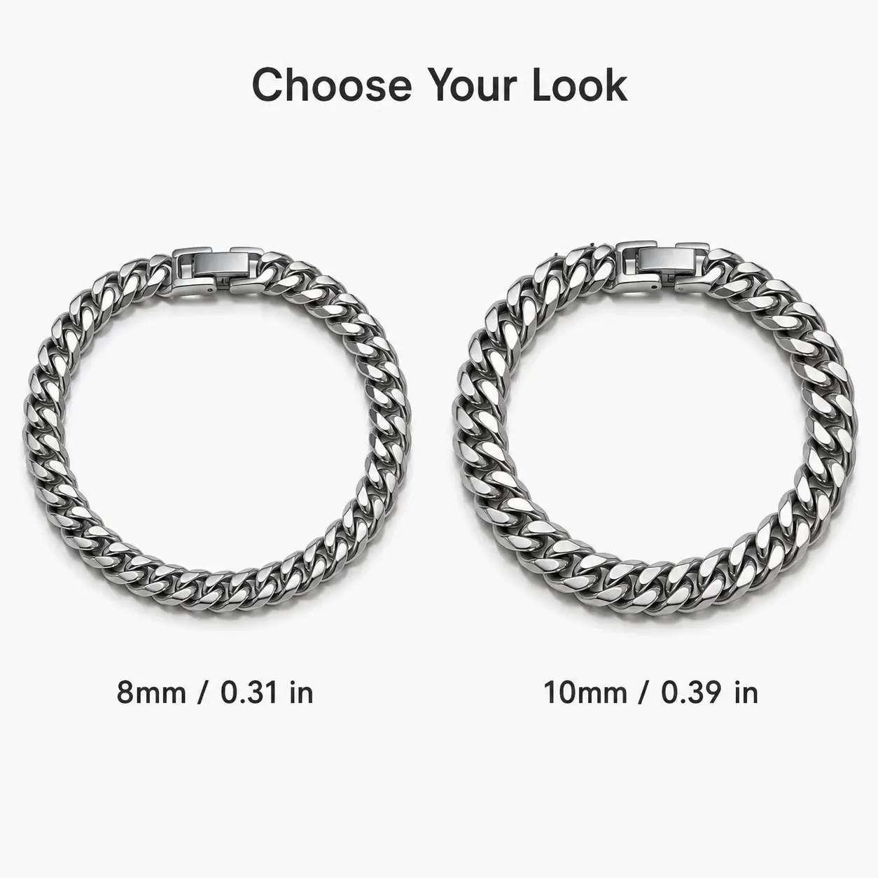 Streetline Cuban Link Necklace and Bracelet