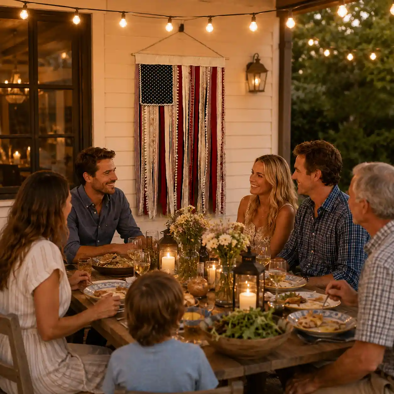 Vintage Ready-to-Hang Patriotic Porch Decor