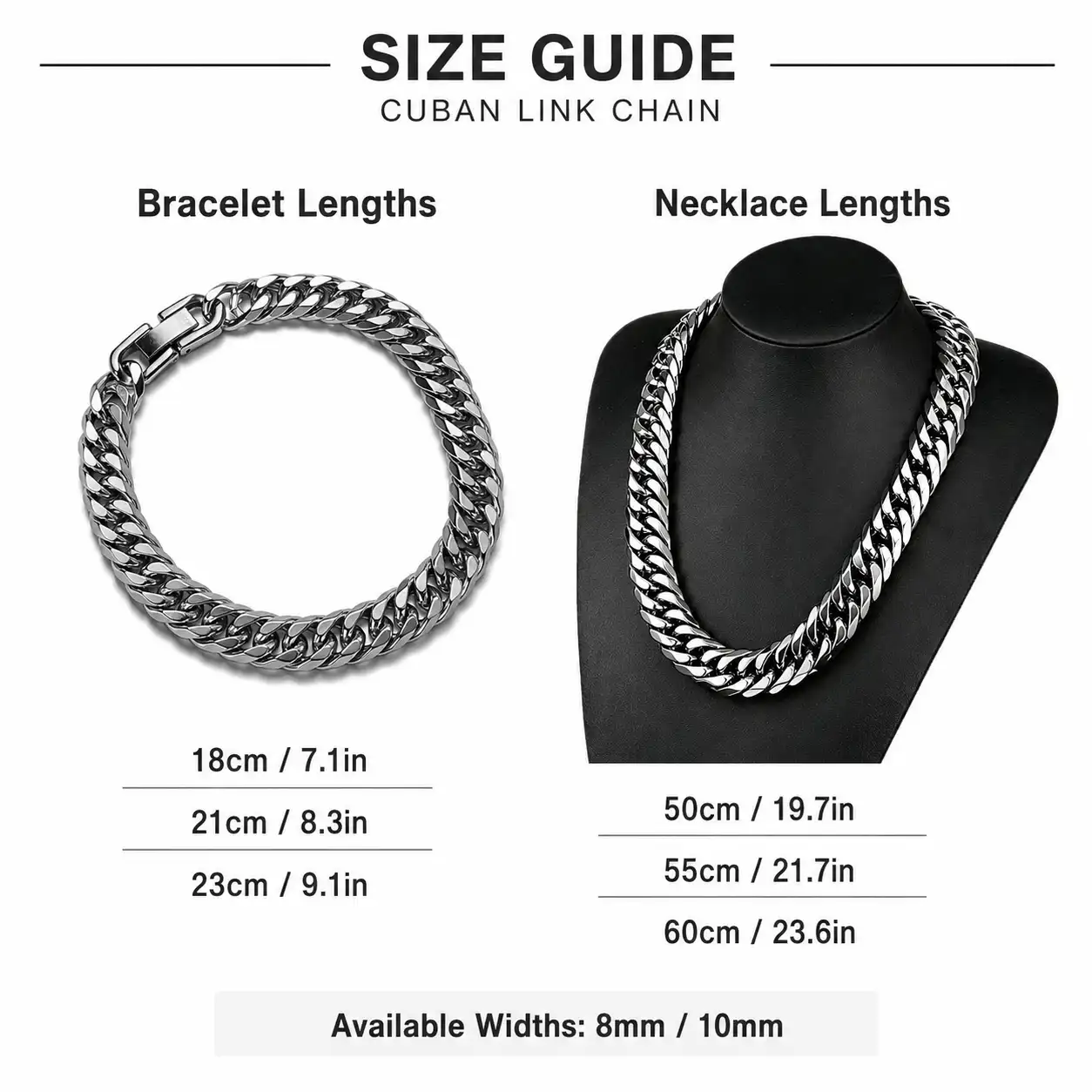 Streetline Cuban Link Necklace and Bracelet