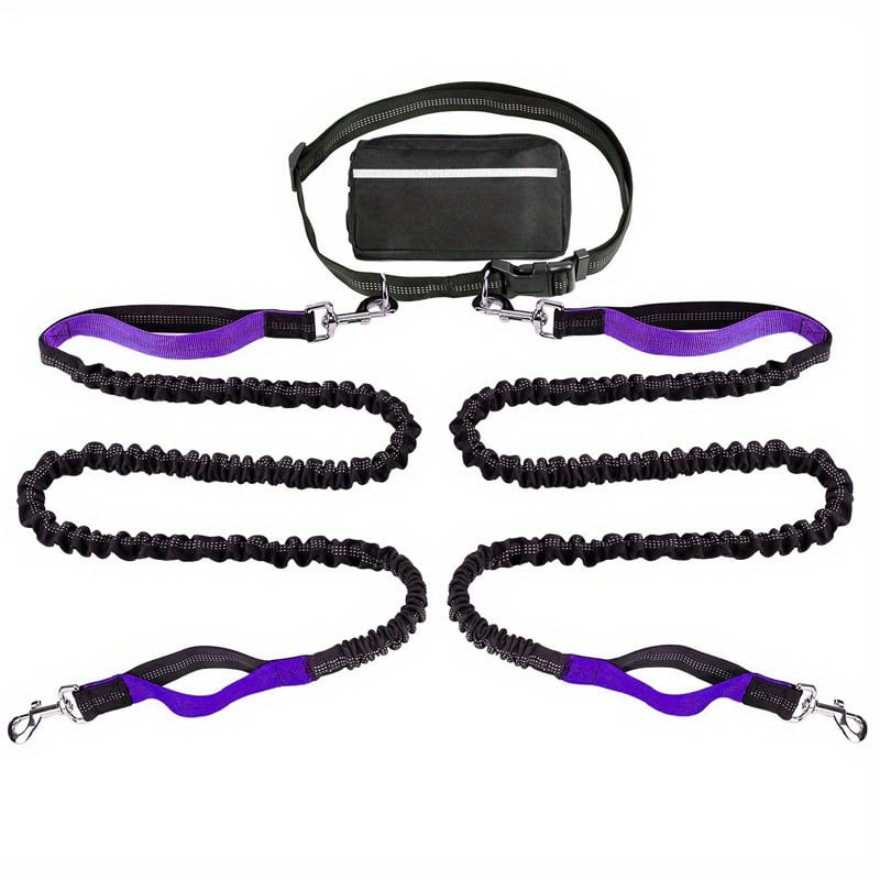 Smart Hands-Free Dog Leash with Shock Absorbing Bungee