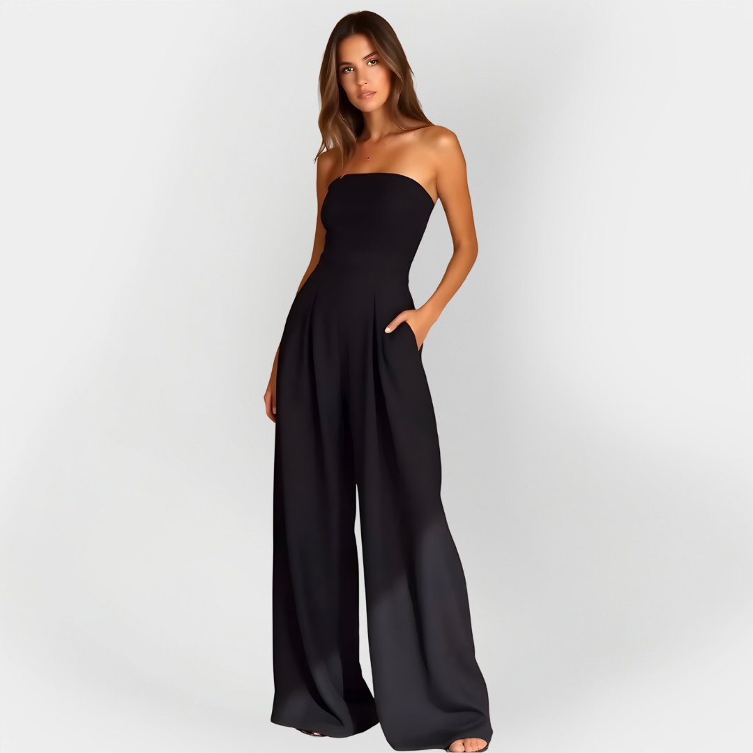 Strapless Wide-Leg Jumpsuit