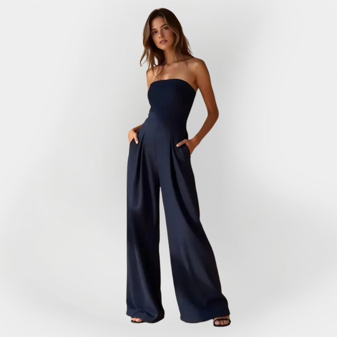 Strapless Wide-Leg Jumpsuit