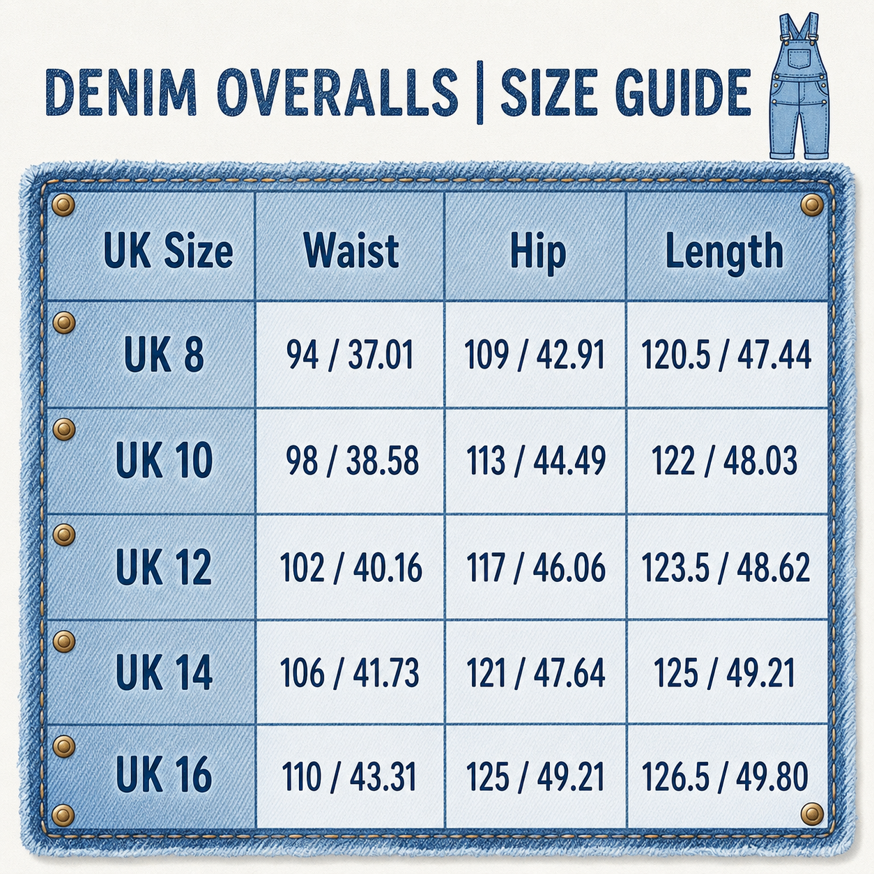 Women’s Relaxed Denim Dungarees 