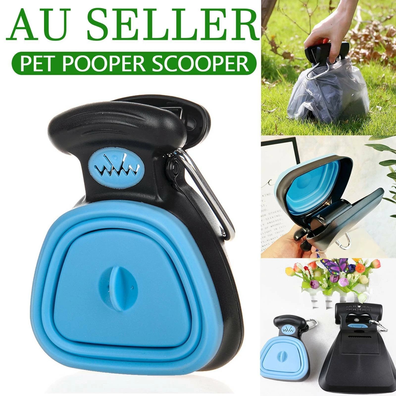 No-Touch Poop Scooper - Foldable wide-mouth pet waste cleaning tool! 🐕