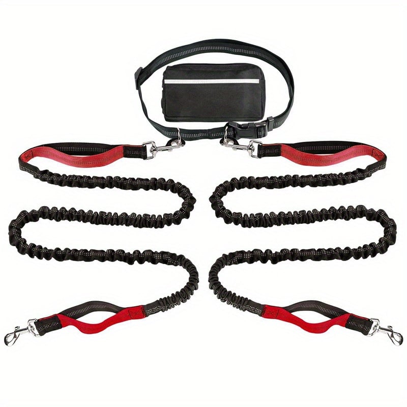 Smart Hands-Free Dog Leash with Shock Absorbing Bungee