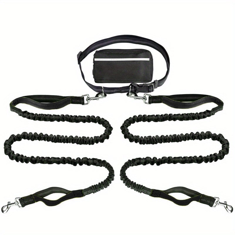 Smart Hands-Free Dog Leash with Shock Absorbing Bungee