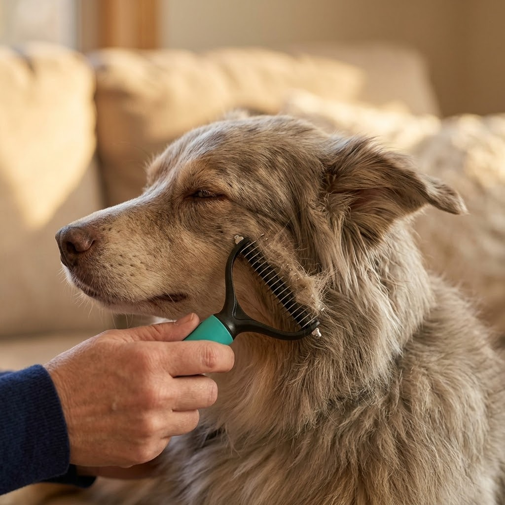 Double-Sided Dematting Brush for Dogs and Cats