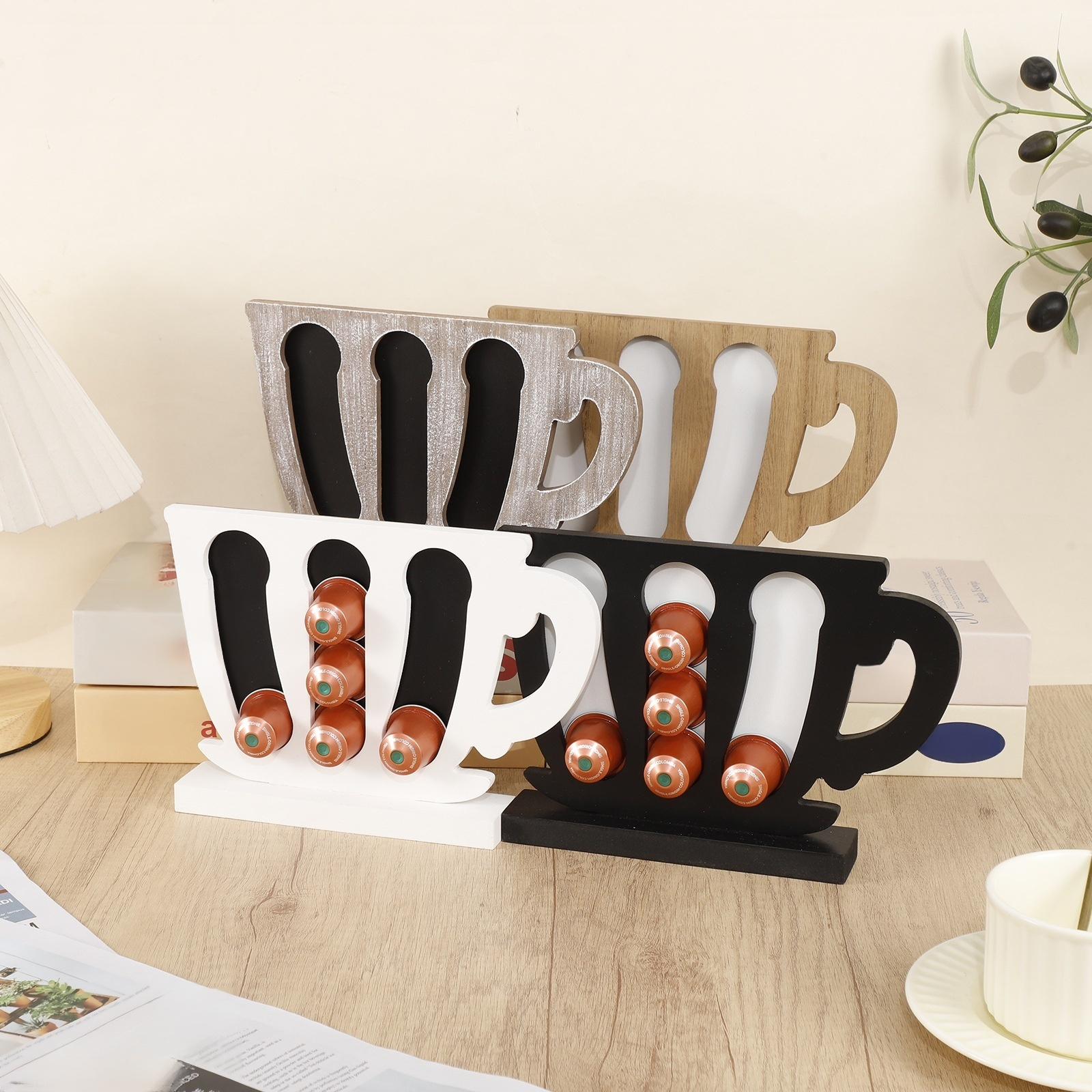 Dekoratives Holzaufbewahrungselement für Zuhause