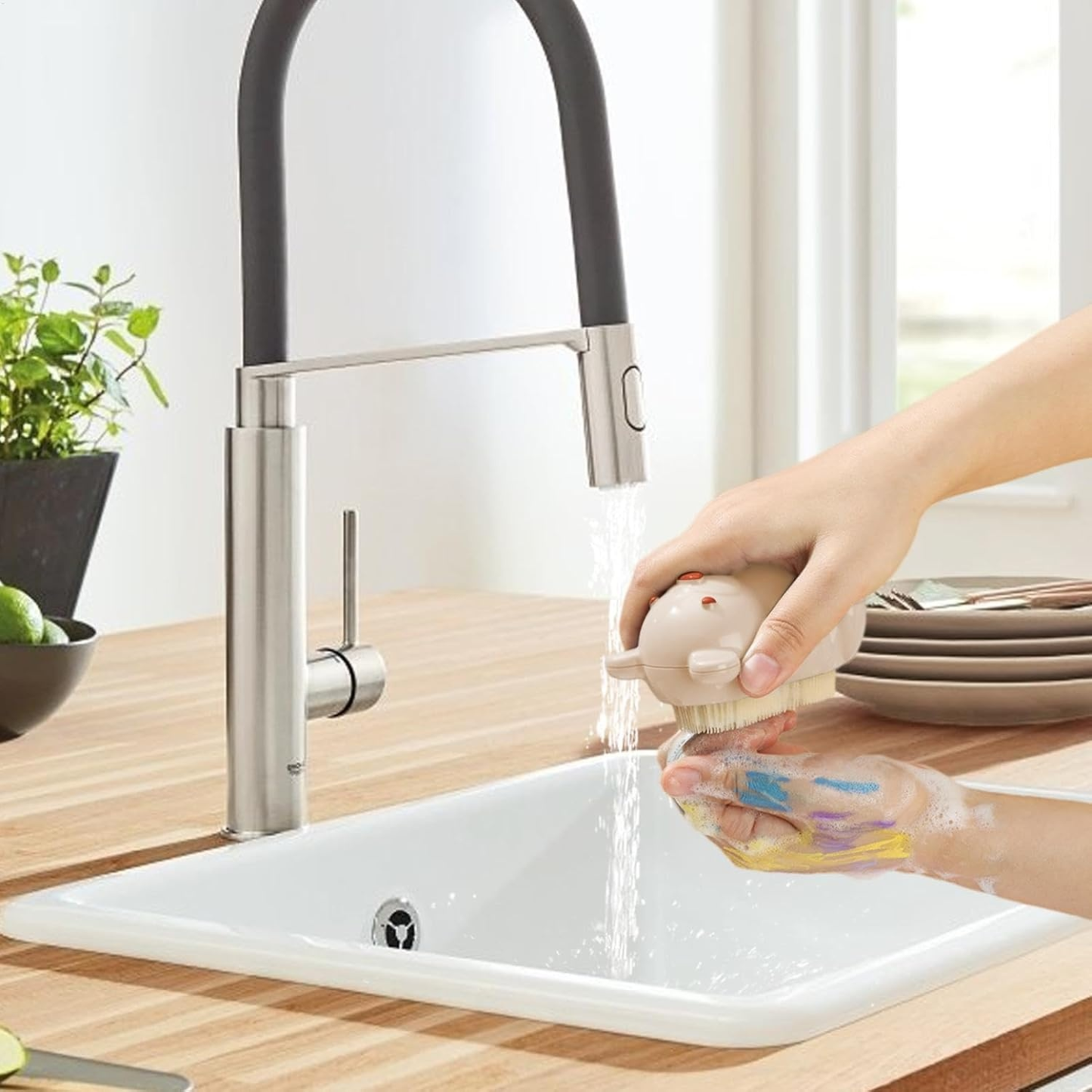 Bären-Handwaschbürste, spezielle Reinigungsbürste für Babys