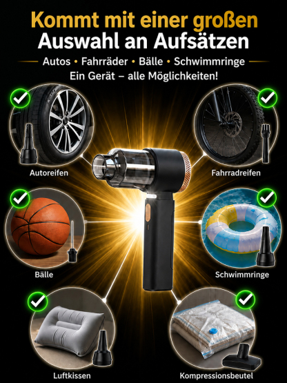 4‑in‑1 Kabelloser Auto‑Multistaubsauger｜Leicht 0,44 kg mit TÜV‑zertifiziertem Motor