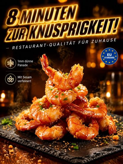Knusprig geröstete Garnelen – der perfekte Snack ohne Kleckern | Keine fettigen Finger, hält Ihre Tastatur beim Arbeiten und Spielen sauber