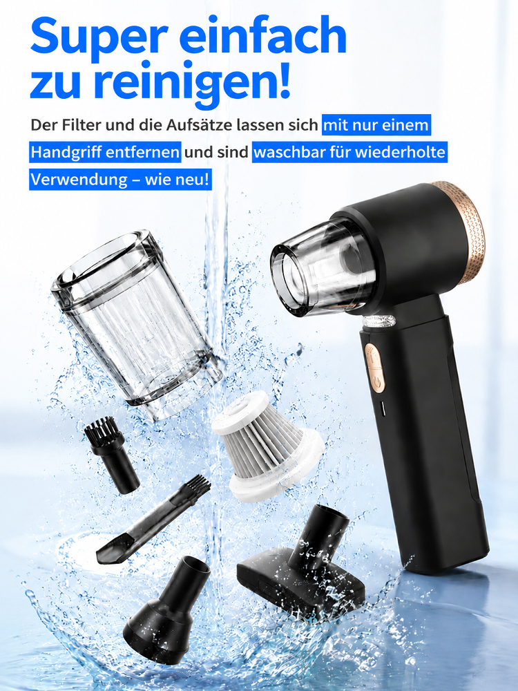 4‑in‑1 Kabelloser Auto‑Multistaubsauger｜Leicht 0,44 kg mit TÜV‑zertifiziertem Motor