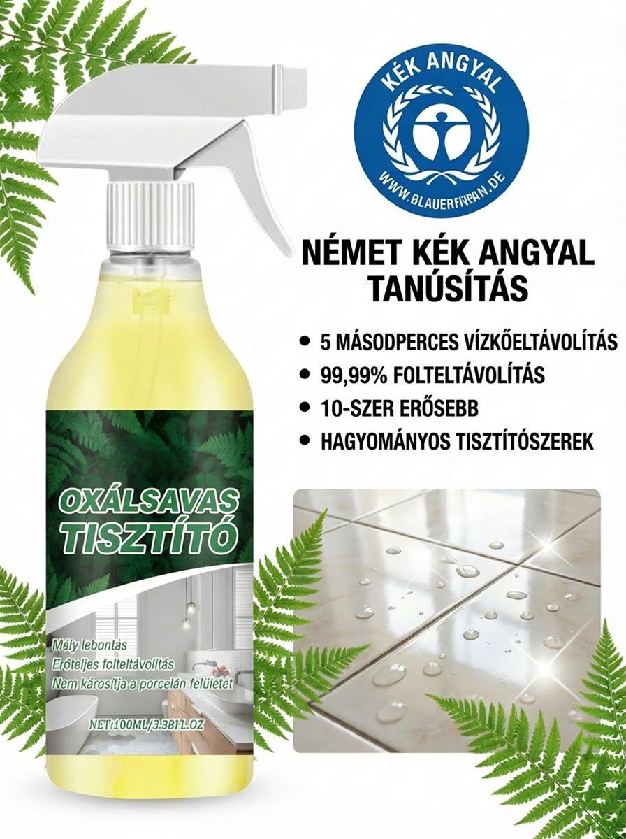 Csak 3 másodperc, és eltűnik a 10 éves makacs vízkő! Oxálsav tisztítószer