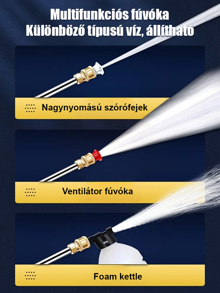 Német gyártmányú vezeték nélküli lítiumos nagy nyomású vízipuska