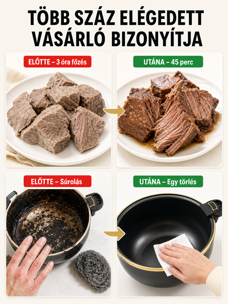 🔥【Biztonságos Kukta Alternatíva】Kerámia mikronyomású 7 literes nagy kapacitású főzőedény– 3x Gyorsabb Főzés, Tapadásmentes Kerámia🔥