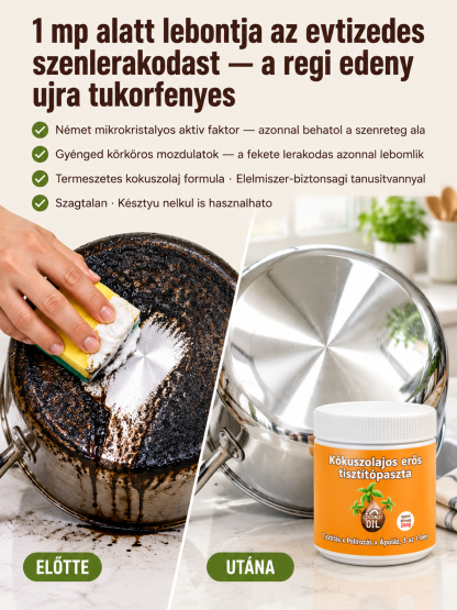 ✨ [10 Másodperces Megújulás - Az Otthoni Tisztítás Csodája] ✨Kókuszolaj erős folt eltávolító