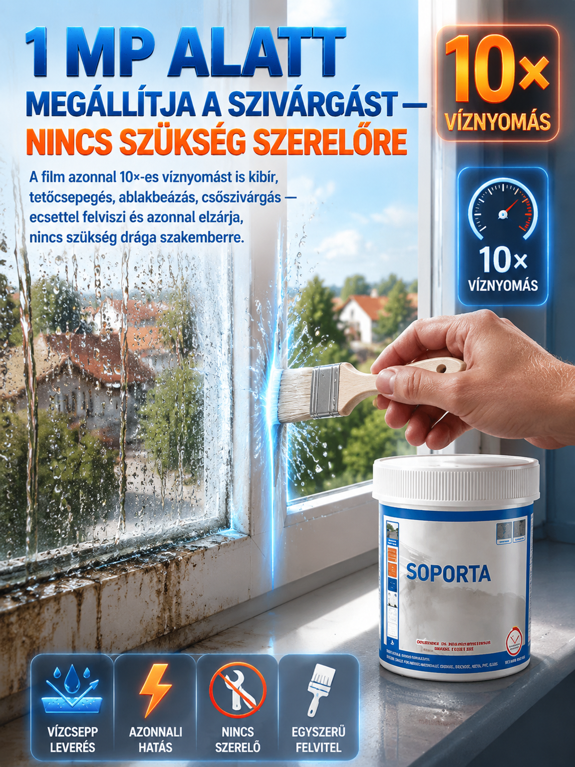 🛠️Többcélú vízálló javító| 1 Másodperces Azonnali Tömítés & 30 Év Védelem (Német Technológia)| Penészgátló, Hőálló (-40°C~120°C) Vízálló Bevonat| Univerzális Láthatatlan Ecsetelhető Folyadék Minden Felületre🌿