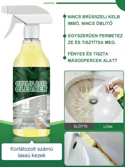 Csak 3 másodperc, és eltűnik a 10 éves makacs vízkő! Oxálsav tisztítószer