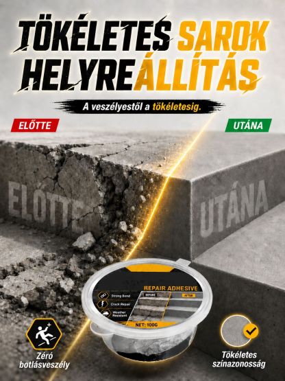 🔨lépcsőjavító ragasztó | Azonnali Repedésjavítás 5 Perc Alatt (Időjárásálló)- Zéró Zsugorodás, 100% Fagyálló Lépcső és Fal Javító🧱