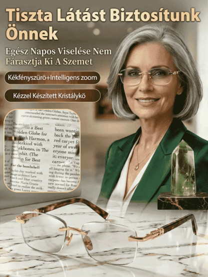 ✨ Mondjon búcsút a karcos műanyagnak!Nyerje vissza 20 éves látását!3 másodperces színváltás, automatikus fókuszú kristályszemüveg